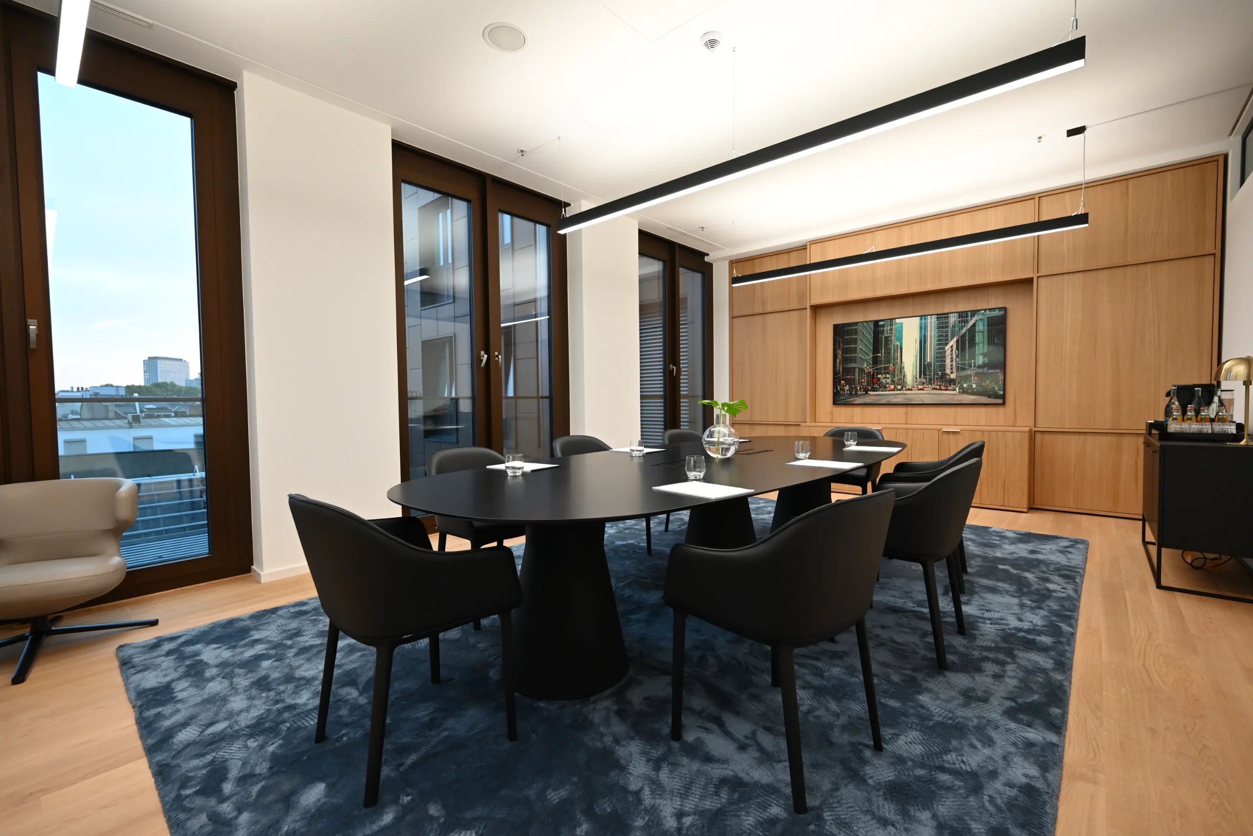 Situation Room — modern executive meeting room for strategic discussions.