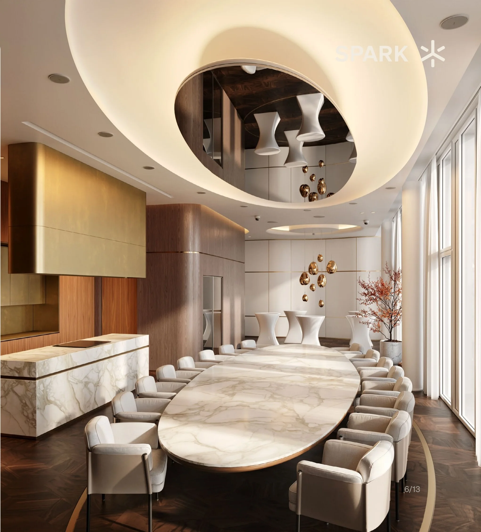 Chef-led Dinner at the residence dining table